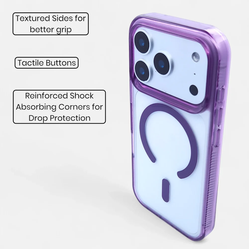 IP17 ProMax ProBlend ClearJel MagX Side Button Corner ProBlend ClearJel MagX Case for iPhone 17 Series
