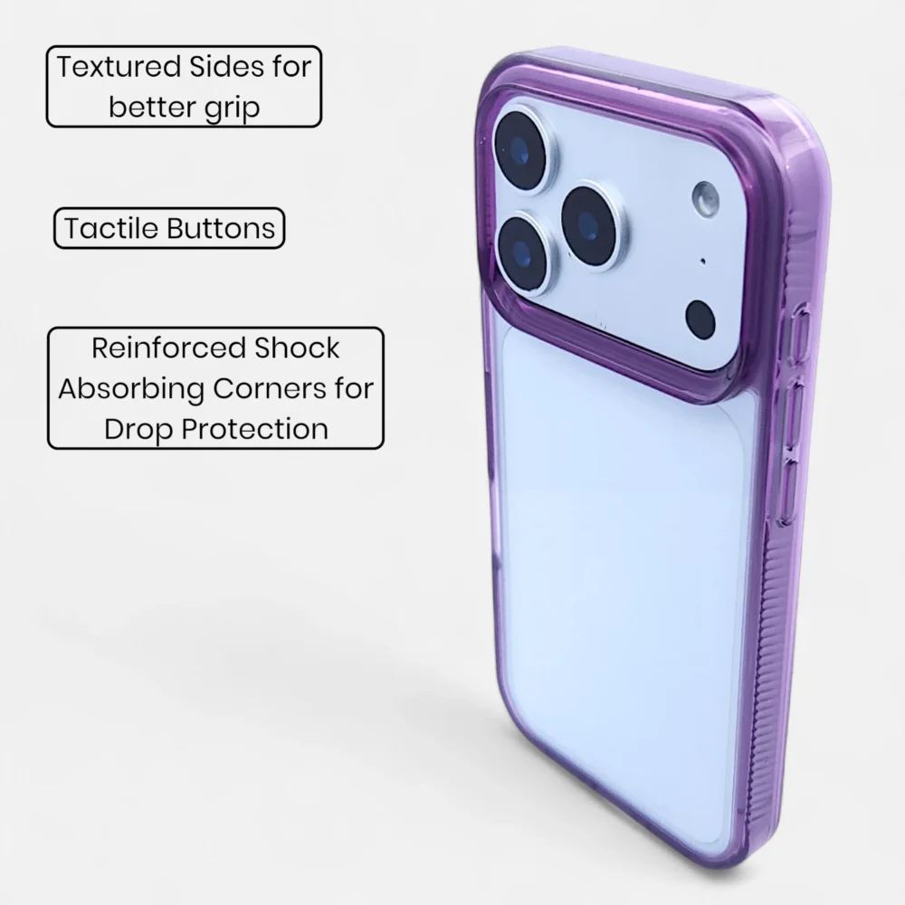 IP17 ProMax ProBlend ClearJel Side Button Corner ProBlend ClearJel Case for iPhone 17 Series